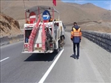 پاکسازی و خط کشی محور های اصلی و روستایی بخش رودهن